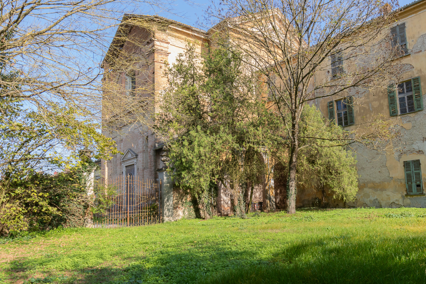 Historic building with church