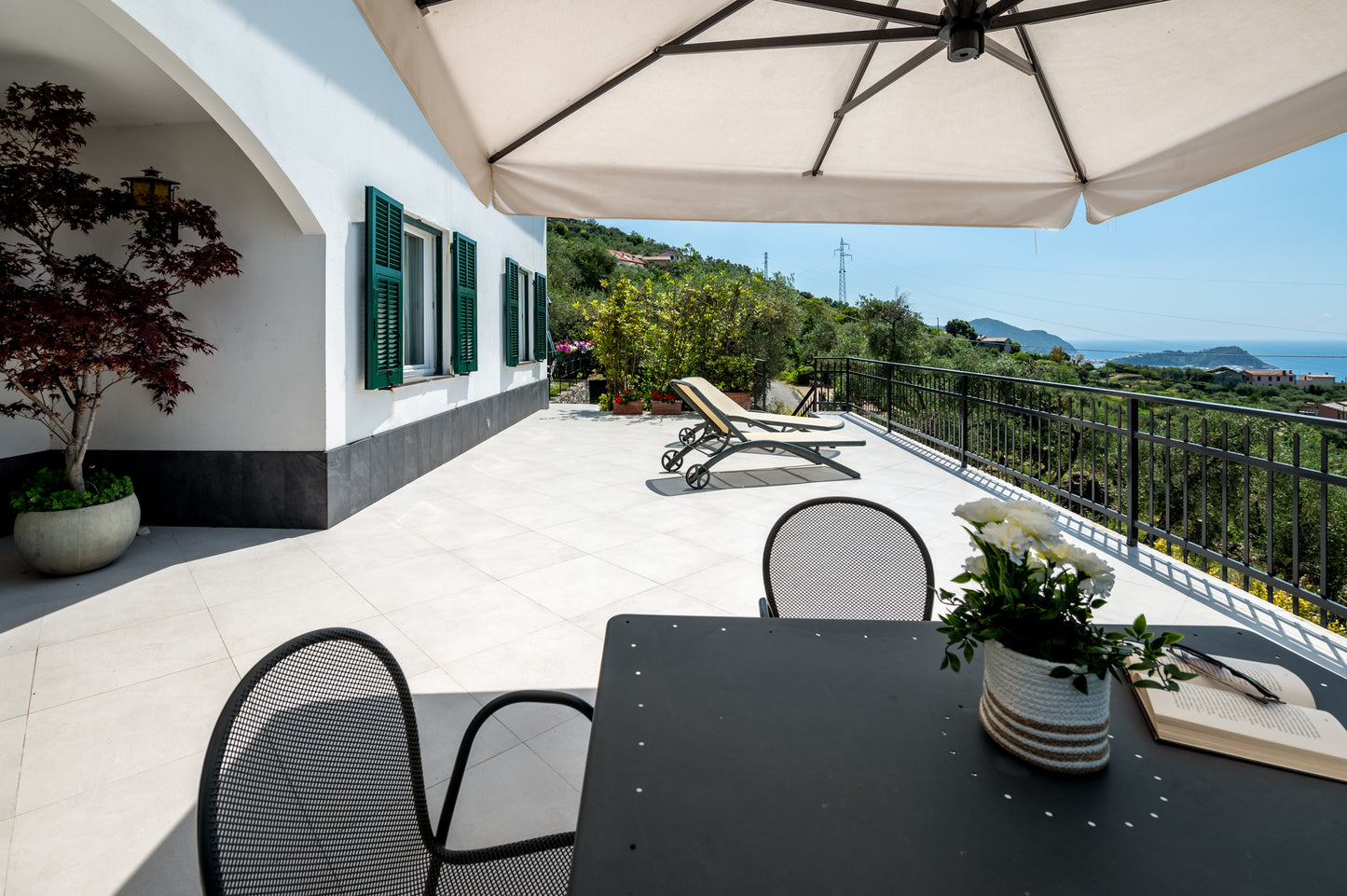 Liguria Pool with sea view