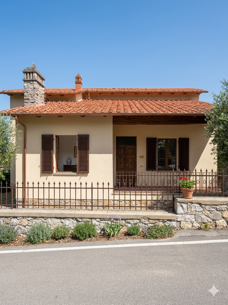 House with vineyard