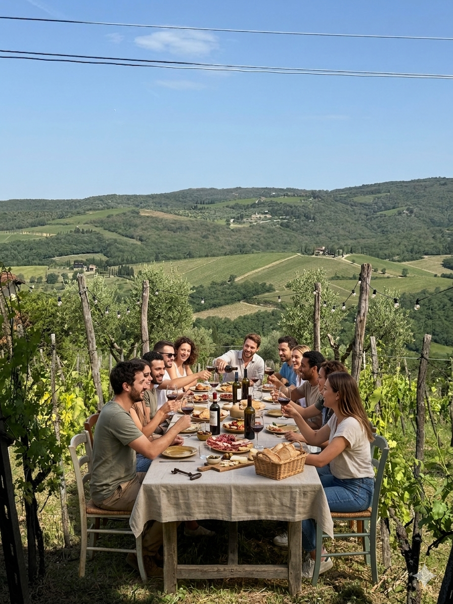 House with vineyard