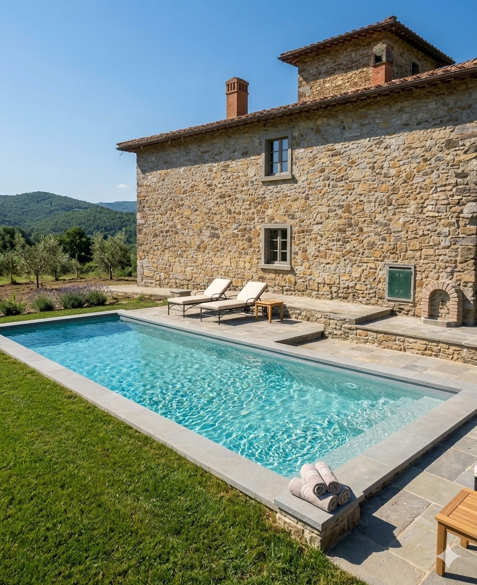 Unfinished stone Leopoldina with panoramic view