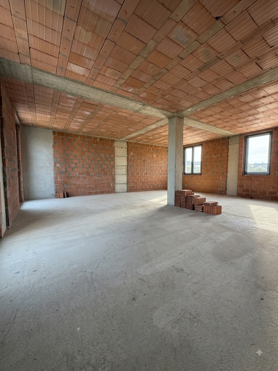 Detached house, new construction - unfinished, free on two sides