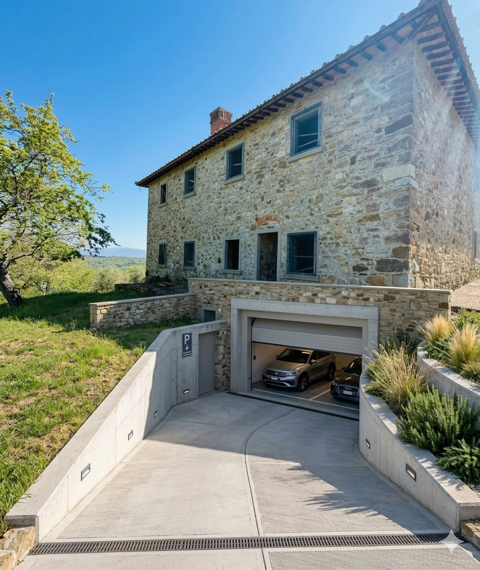 Unfinished stone Leopoldina with panoramic view
