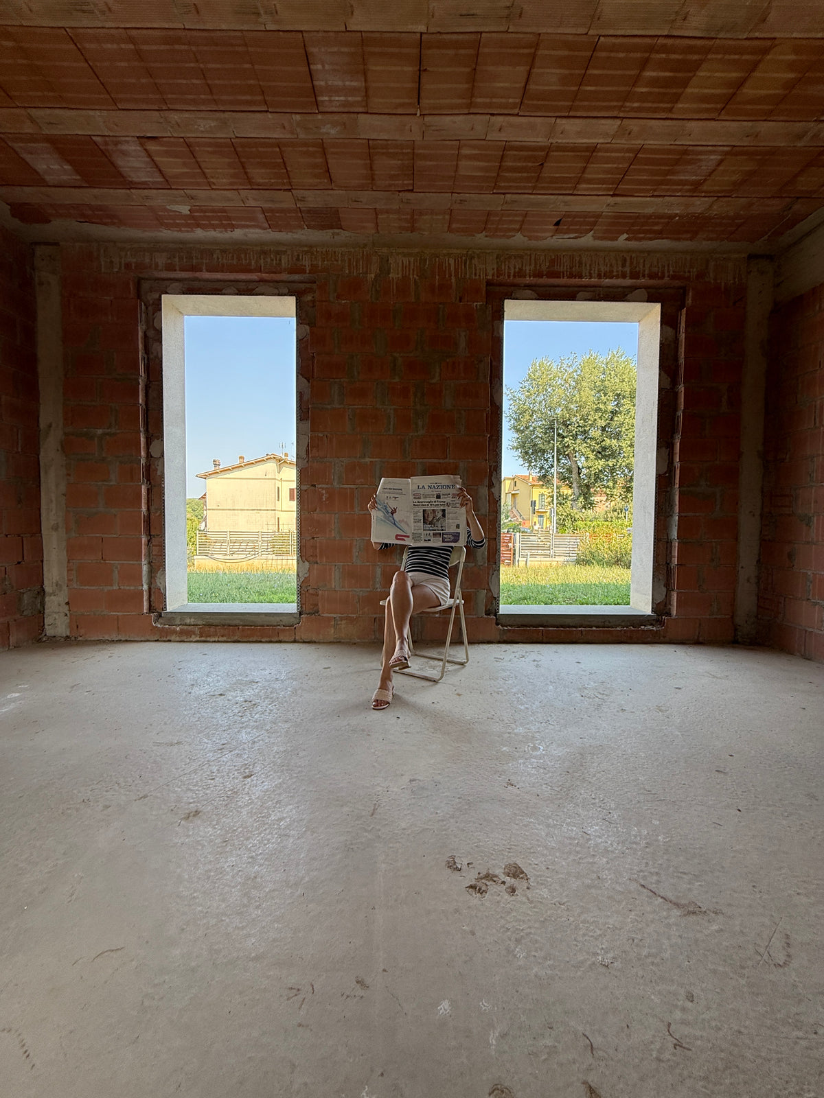 Detached house, new construction - unfinished, free on three sides