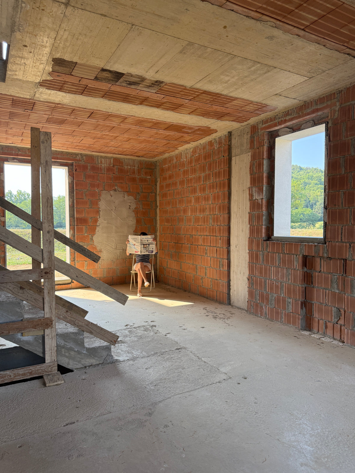 Detached house, new construction - unfinished, free on three sides