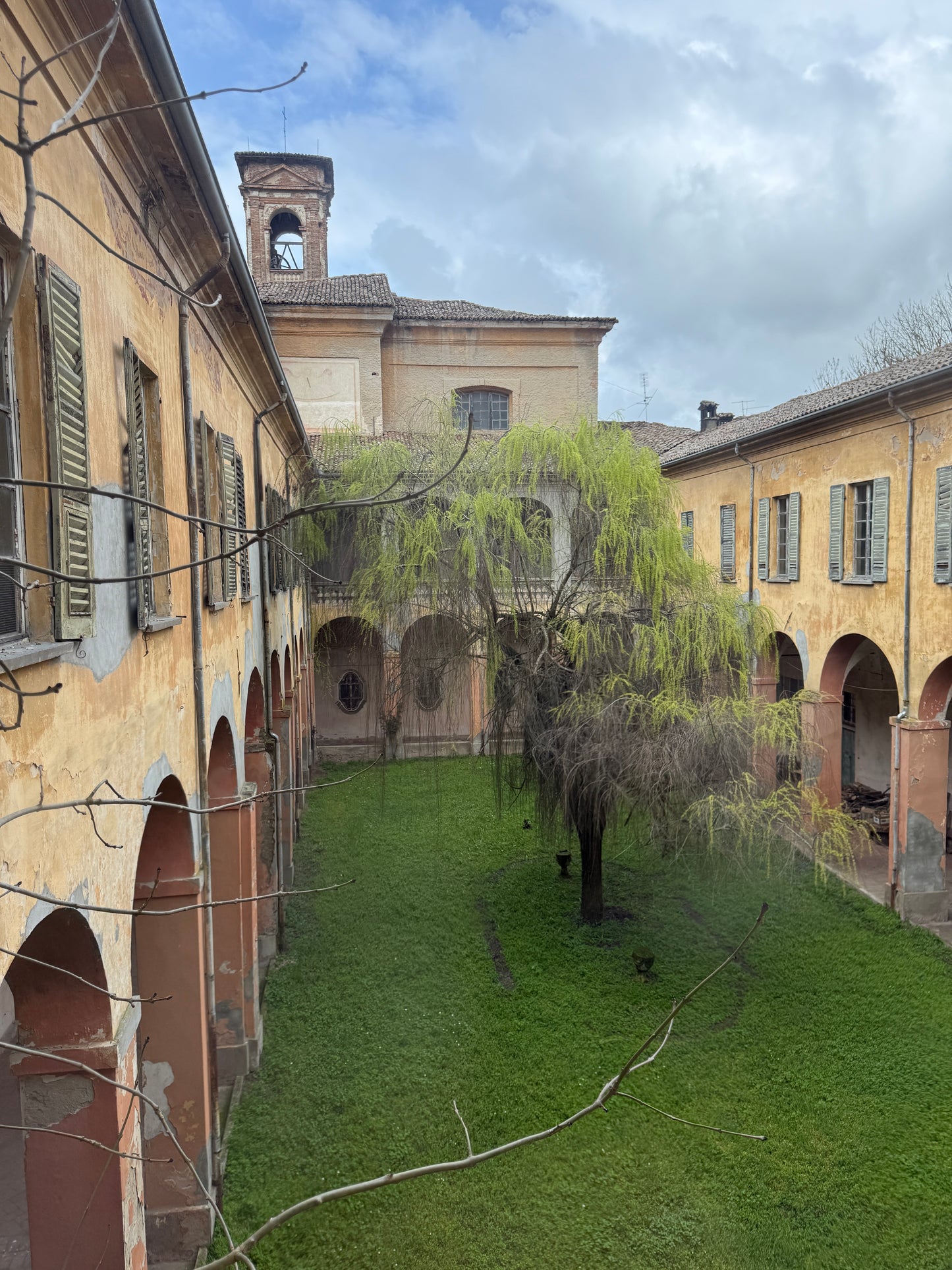 Historic building with church