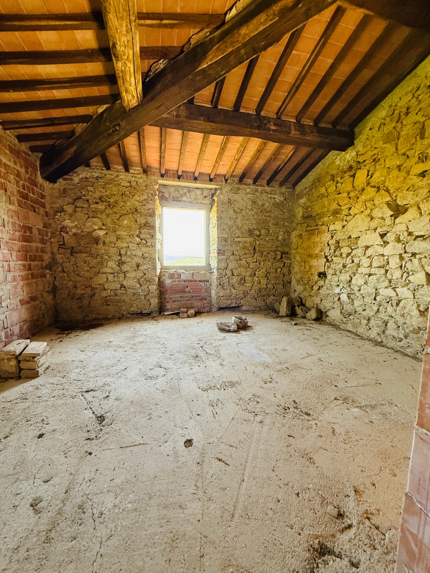 Unfinished stone Leopoldina with panoramic view