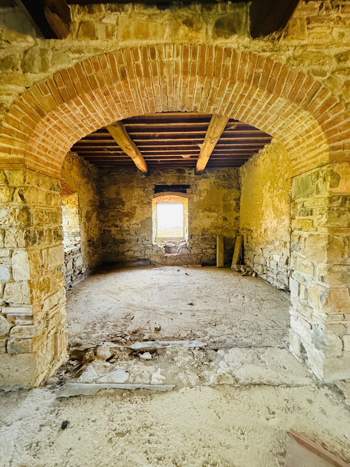 Unfinished stone Leopoldina with panoramic view