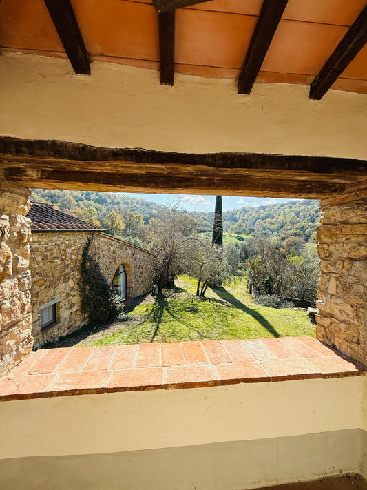Renovated farmhouse in Pieve a Presciano with pool and view